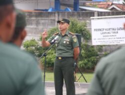 Dandim 0429/Lamtim Pimpin Apel Pagi