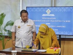 Gubernur Serahkan Laporan Keuangan Unaudited TA 2022 ke BPK Lampung