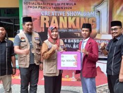 Sosialisasi Pemilih Pemula, KPU Bandar Lampung Sukses Gelar Game Show Rangking 1