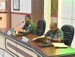 Danrem 043/Gatam Pimpin Rakor dan Evaluasi Program Semester I Tahun 2023