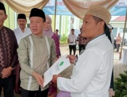 Pj Bupati Pringsewu Sampaikan Program Pembangunan Saat Safari Ramadhan di Pekon Wargomulyo