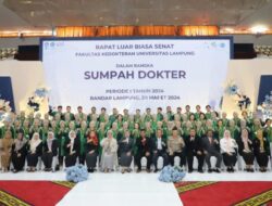 Fakultas Kedokteran Unila Lantik 66 Dokter Baru