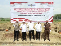Kakanwil BPN Lampung Hadiri Peletakan Batu Pertama Kantor Pertanahan Tubaba