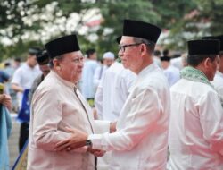 Plh. Gubernur Lampung dan Jajaran Pemprov Laksanakan Shalat Idul Adha 1445 H di Lapangan Saburai, Enggal