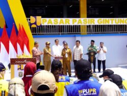 Pj. Gubernur Dampingi Presiden, Resmikan Pasar Pasir Gintung