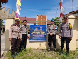 Ops Patuh Krakatau 2025, Jajaran Polres Lampung Utara Pasang Banner Himbauan