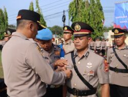 Polres Way Kanan Menggelar Sertijab Pejabat Utama dan Beberapa Jajaran Perwira