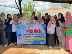Puskesmas Rajabasa Indah Lakukan Pembinaan Pos UKK Pekerja Pembuat Bata di Kelurahan Rajabasa Nunyai