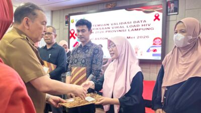 Berhasil Tingkatkan Edukasi dan Pendampingan HIV, Puskesmas Pasar Ambon Terima Apresiasi dari Dinkes Lampung