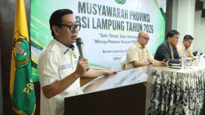 Musprov PBSI Lampung 2026 Berlangsung Sukses, Eko Agung Saputra  Terpilih  Aklamasi Pimpib  PBSI Lampung 2026–2030