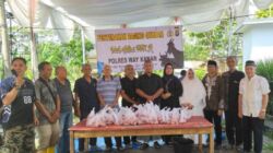 5 Sapi dan 12 Kambing Dikorbankan Polres Way Kanan Pada Idul Adha 1447H