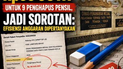 Pemkab Lambar Diduga Markup Harga Penghapus